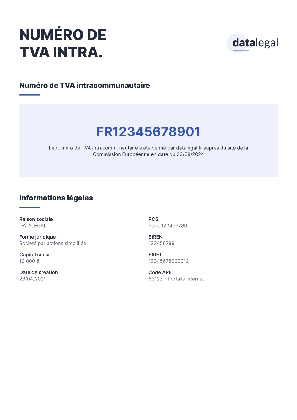 Numéro de TVA